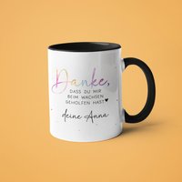 Personalisierte Tasse - Danke Dass Du Mir Beim Wachsen Geholfen Hast Kindergarten Abschied Erzieherin Wunschnamen Geschenk von KleineBuchstabenDE
