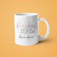 Tasse Mit Wunschnamen - Danke Dass Du Mir Beim Wachsen Geholfen Hast Kindergarten Abschied Erzieherin Personalisiert Geschenk von KleineBuchstabenDE