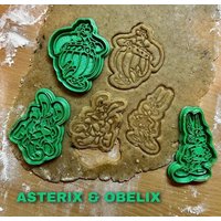 Asterix Und Obelix Ausstecher Keksausstecher Keks-Ausstecher Form Plätzchen Förmchen Kekse Knete, Fondant Fimo, Ton, Modelliermasse O.ä von KleineKekswelt