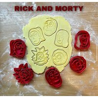 Rick Und Morty Ausstecher Keksausstecher Keks-Ausstecher Form Plätzchen Förmchen Kekse Knete, Fondant, Fimo, Ton, Modelliermasse O.ä von KleineKekswelt