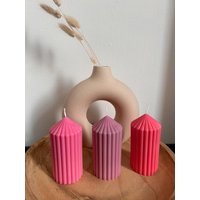 Handgemachte Kerzen - Stumpenkerzen Adventskerzen Natur Pink Lila Rosa Rapswachs Handgemachte Kerzen - Stumpenkerzen Adventskerzen Natur Pink Lila Rosa Rapswachs von KleineKerzen