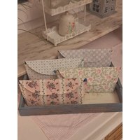 Stiftemäppchen Schlampermäppchen Etui Genäht Set Kuli Kosmetik Pinsel Stifte Rosa Blau Verspielt Kleineseligkeiten Geschenk Nachhaltig Rosen von KleineSeligkeiten