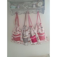 Wäschebeutel Genäht Brotbeutel Schuhbeutel Brötchenbeutel Geschenkbeutel Handmade Nachhaltig Umweltfreundlich Wollbeutel Sockenbeutel Rosa von KleineSeligkeiten