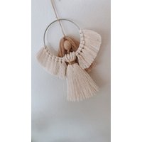 Makramee Engel | Weihnachtsengel Ring Mit Weihnachtsdeko Weihnachtsgeschenk Schutzengel von KleineWunderweltShop