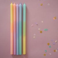 Lichterfest_Slim | 5Er Set Stabkerzen 2 Längen Pastell Dünne Kerzen Kleine Fete 1.3cm von KleinefeteShop