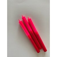 Rotlicht | 3Er Set Stabkerzen Bunte Kerzen Rot_Neonpink von KleinefeteShop