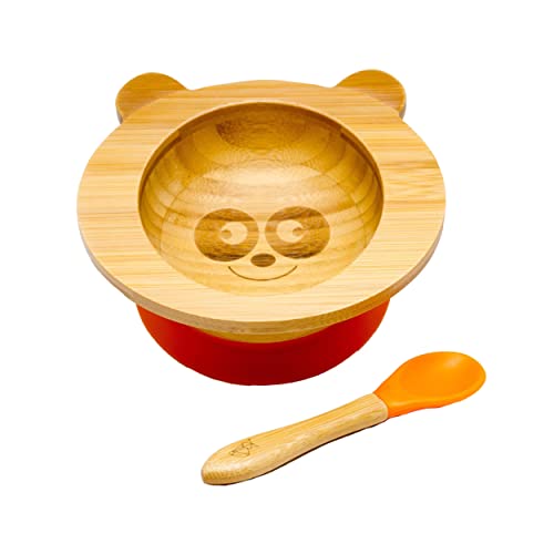 Kleiner Fuchs Baby Bambus Schüssel mit Saugnapf, Schüssel mit rutschfestem Saugnapf inkl. passendem Baby Löffel, hochwertige Bambus Schale mit Saugnapf inkl. Geschenkbox - Panda Design Kleiner Fuchs Baby Bambus Schüssel mit Saugnapf, Schüssel mit rutschfestem Saugnapf inkl. passendem Baby Löffel, hochwertige Bambus Schale mit Saugnapf inkl. Geschenkbox - Panda Design von Kleiner Fuchs