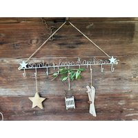 Weihnachtsdeko/Garderobe/Wanddeko/Hakenleiste/Metalldeko/Dekoration von KleinesReschen