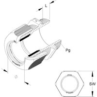 HKL Kabelverschraubung lgr,D=5-10mm 1234P1101 von Kleinhuis