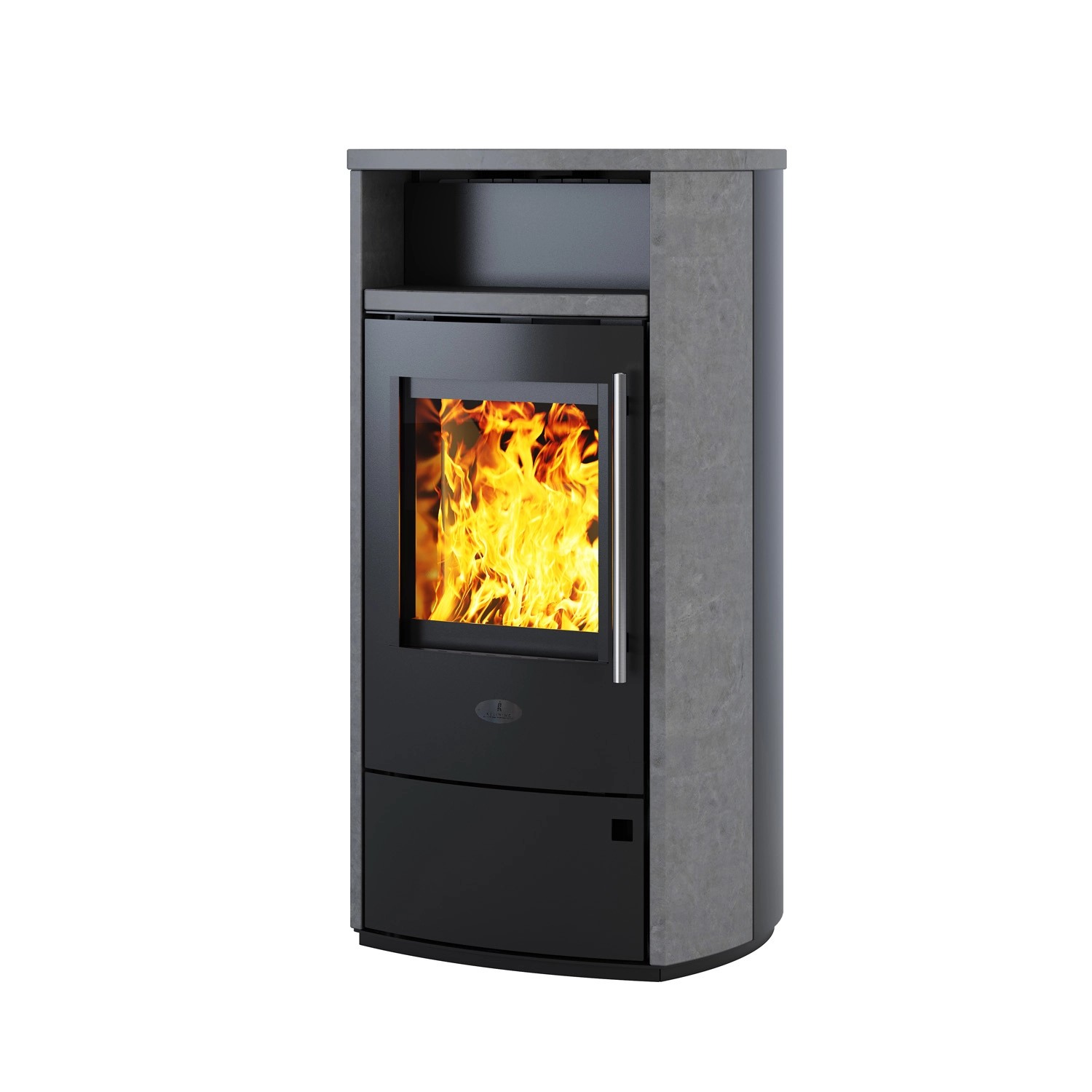 Kaminofen Mailand mit Natursteinverkleidung 6 KW von Kleining