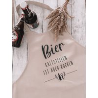 Kochschürze Natur "Bier Kaltstellen Ist Auch Kochen" von Kleinkramliebe