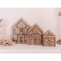 Lebkuchenhäuser Aus Holz von Kleinkramliebe
