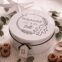 Plätzchendose Rund "Plätzchenduft Liegt in Der Luft" von Kleinkramliebe
