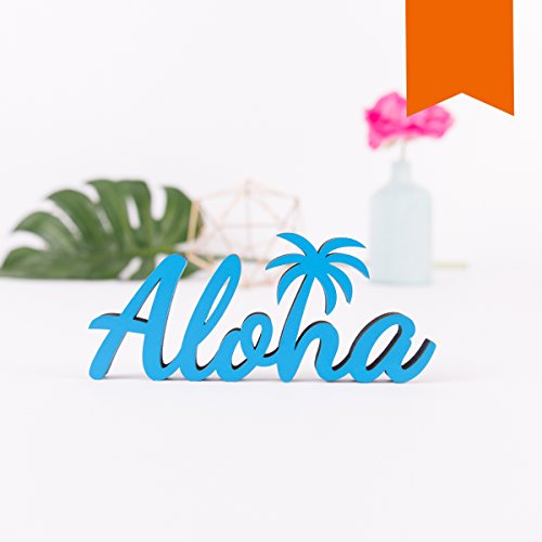 Kleinlaut 3D-Schriftzug Aloha in Größe: 10 x 4,3 cm - Dekobuchstaben - 32 Farben zur Wahl - Orange von Kleinlaut