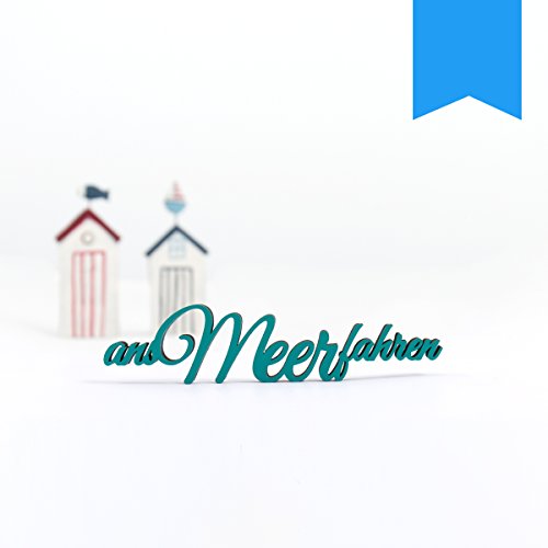 KLEINLAUT 3D-Schriftzug Ans Meer Fahren in Größe: 10 x 2,3 cm - Dekobuchstaben - 32 Farben zur Wahl - Neon Blau von KLEINLAUT