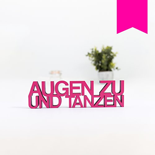 KLEINLAUT 3D-Schriftzug Augen zu und tanzen in Größe: 10 x 2,9 cm - Dekobuchstaben - 32 Farben zur Wahl - Neon Pink KLEINLAUT 3D-Schriftzug Augen zu und tanzen in Größe: 10 x 2,9 cm - Dekobuchstaben - 32 Farben zur Wahl - Neon Pink von KLEINLAUT