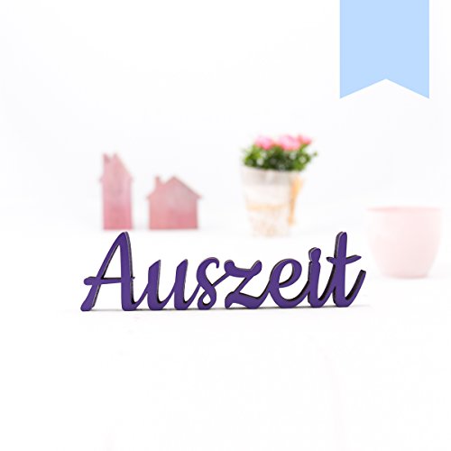 KLEINLAUT 3D-Schriftzug Auszeit in Größe: 10 x 2,8 cm - Dekobuchstaben - 32 Farben zur Wahl - Pastell Blau KLEINLAUT 3D-Schriftzug Auszeit in Größe: 10 x 2,8 cm - Dekobuchstaben - 32 Farben zur Wahl - Pastell Blau von KLEINLAUT