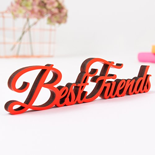 Kleinlaut 3D-Schriftzug Best Friends in Größe: 10 x 2,5 cm - Dekobuchstaben - 32 Farben zur Wahl - Natur (Holz) von Kleinlaut