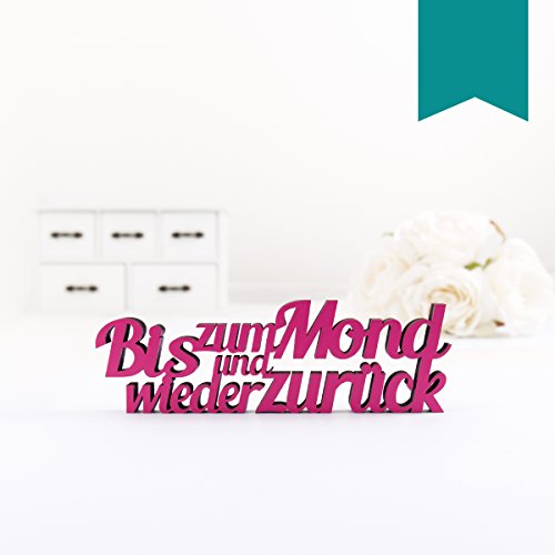KLEINLAUT 3D-Schriftzug Bis zum Mond und Wieder zurück in Größe: 10 x 2,9 cm - Dekobuchstaben - 32 Farben zur Wahl - Türkis KLEINLAUT 3D-Schriftzug Bis zum Mond und Wieder zurück in Größe: 10 x 2,9 cm - Dekobuchstaben - 32 Farben zur Wahl - Türkis von KLEINLAUT