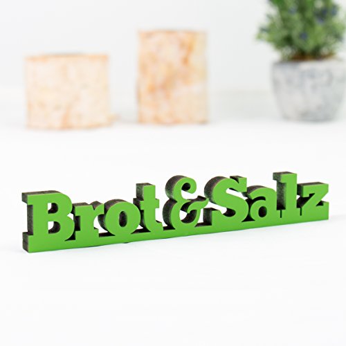 KLEINLAUT 3D-Schriftzug Brot & Salz in Größe: 10 x 1,7 cm - Dekobuchstaben - 32 Farben zur Wahl - Orange von KLEINLAUT