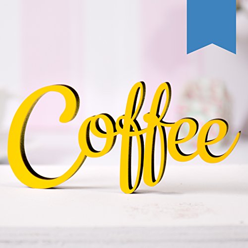 KLEINLAUT 3D-Schriftzug Coffee in Größe: 25 x 11,7 cm - Dekobuchstaben - 32 Farben zur Wahl - Hellblau von KLEINLAUT