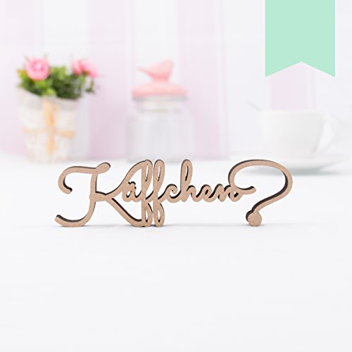 KLEINLAUT 3D-Schriftzug Käffchen ? in Größe: 10 x 2,8 cm - Dekobuchstaben - 32 Farben zur Wahl - Pastell Grün von KLEINLAUT