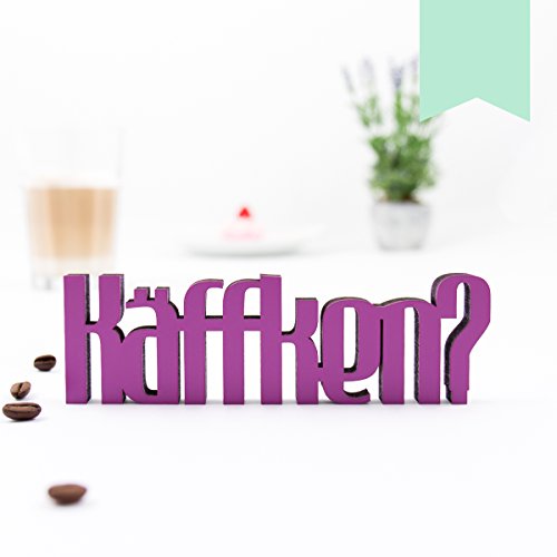 KLEINLAUT 3D-Schriftzug Käffchen ? in Größe: 15 x 4,7 cm - Dekobuchstaben - 32 Farben zur Wahl - Pastell Grün von KLEINLAUT