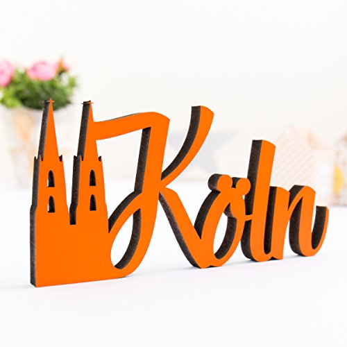 KLEINLAUT 3D-Schriftzug Köln in Größe: 10 x 4,8 cm - Dekobuchstaben - 32 Farben zur Wahl - Blau von KLEINLAUT