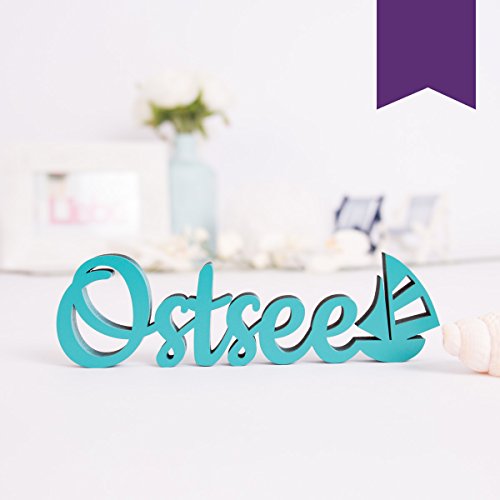 KLEINLAUT 3D-Schriftzug Ostsee in Größe: 15 x 4,3 cm - Dekobuchstaben - 32 Farben zur Wahl - Violett von KLEINLAUT