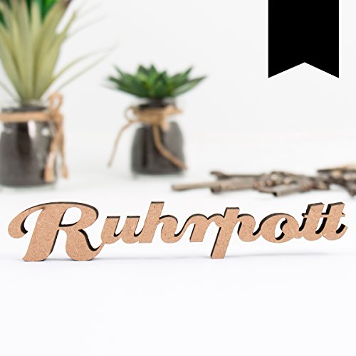 KLEINLAUT 3D-Schriftzug Ruhrpott in Größe: 25 x 4,3 cm - Dekobuchstaben - 32 Farben zur Wahl - Schwarz KLEINLAUT 3D-Schriftzug Ruhrpott in Größe: 25 x 4,3 cm - Dekobuchstaben - 32 Farben zur Wahl - Schwarz von KLEINLAUT