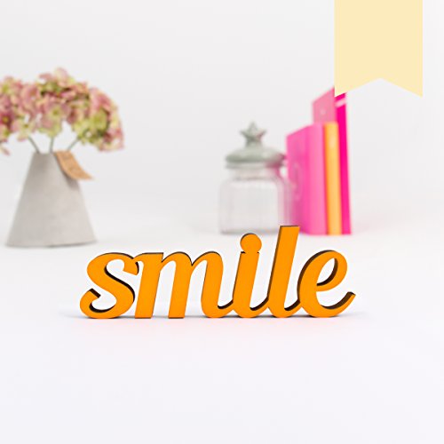 KLEINLAUT 3D-Schriftzug Smile in Größe: 10 x 3,3 cm - Dekobuchstaben - 32 Farben zur Wahl - Pastell Gelb KLEINLAUT 3D-Schriftzug Smile in Größe: 10 x 3,3 cm - Dekobuchstaben - 32 Farben zur Wahl - Pastell Gelb von KLEINLAUT