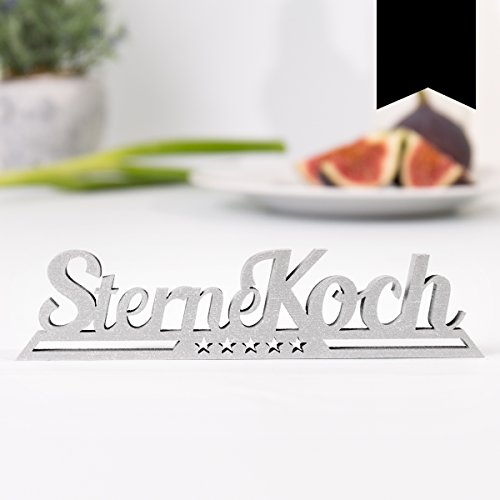 KLEINLAUT 3D-Schriftzug Sternekoch in Größe: 25 x 5,8 cm - Dekobuchstaben - 32 Farben zur Wahl - Schwarz KLEINLAUT 3D-Schriftzug Sternekoch in Größe: 25 x 5,8 cm - Dekobuchstaben - 32 Farben zur Wahl - Schwarz von KLEINLAUT