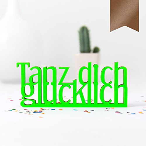 KLEINLAUT 3D-Schriftzug Tanz Dich glücklich in Größe: 15 x 6,2 cm - Dekobuchstaben - 32 Farben zur Wahl - Kupfer von KLEINLAUT