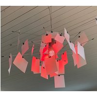 Zettellampe Designlampe Mit Farbwechsel, Fernbedienung Led 4W 75-150 cm Vintage Hängeleuchte Papierlampe Papierleuchte Selbst Gestaltbar von KleinschnittgerArt