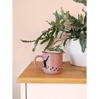Handbemalte Tasse Mit Katze & Pfotenabdrücken - Katzentasse Altrosa in Emaille Optik, Ein Perfektes Geschenk Für Katzenmenschen Handbemalte Tasse Mit Katze & Pfotenabdrücken - Katzentasse Altrosa in Emaille Optik, Ein Perfektes Geschenk Für Katzenmenschen von KleinstigkeitenDE