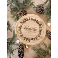 Plätzchenteller Keksteller Mit Häuschen Aus Bambus Zu Weihnachten Als Weihnachtsdeko Personalisierbar Namen/Spruch 24 Oder 32 cm Plätzchenteller Keksteller Mit Häuschen Aus Bambus Zu Weihnachten Als Weihnachtsdeko Personalisierbar Namen/Spruch 24 Oder 32 cm von KleinstigkeitenDE
