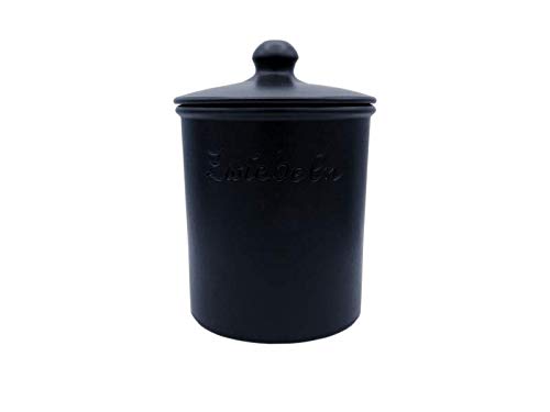 LISINA Keramik & Design - Keramik Zwiebeltopf L 15 x 21 cm (schwarz) von Kleiraba Keramik