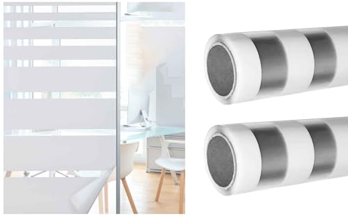 Klemmfix 2er Set Fensterfolie selbsthaftend Streifen LxB 200x67 cm Sichtschutzfolie Anti-UV statische Haftung Folie selbstklebend, 201916000-2 von Klemmfix