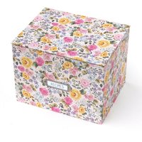 Rezeptbox Set Mit Rezeptkarten Vintage Rosenmuster Hülle von KleprlikDesign