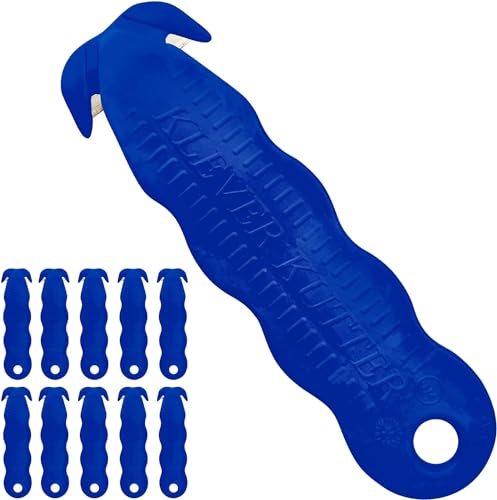 KLEVER INNOVATIONS KCJ-1YKlever Kutter blau, einzigartiges Doppelhaken-Design - Einweg-Sicherheitsschneider, 10 Stück KLEVER INNOVATIONS KCJ-1YKlever Kutter blau, einzigartiges Doppelhaken-Design - Einweg-Sicherheitsschneider, 10 Stück von Klever Kutter