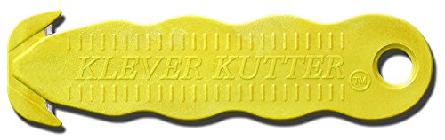 KLEVER INNOVATIONS KCJ-1YKlever Kutter gelb, einzigartiges Doppelhaken-Design - Einweg-Sicherheitsschneider, 10 Stück von Klever Kutter