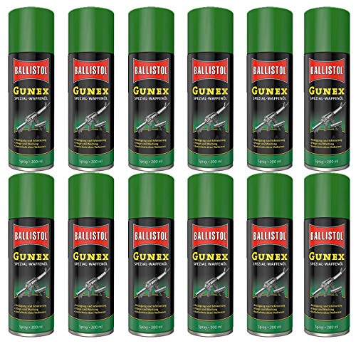 Klever Ballistol GUNEX Sepazial Waffenöl Spray Schmier-Kriech-Reinigungs-Öl, 12 x 200 ml Klever Ballistol GUNEX Sepazial Waffenöl Spray Schmier-Kriech-Reinigungs-Öl, 12 x 200 ml von Klever