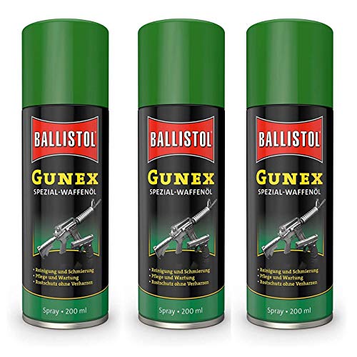Klever Ballistol GUNEX Sepazial Waffenöl Spray Schmier-Kriech-Reinigungs-Öl, 3 x 200 ml Klever Ballistol GUNEX Sepazial Waffenöl Spray Schmier-Kriech-Reinigungs-Öl, 3 x 200 ml von Klever