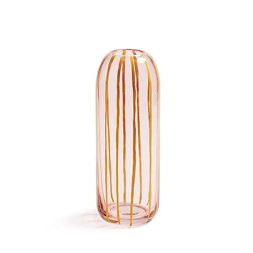 Klevering Vase Sweep Pink D9,5x27cm Glas Handbemalt, Farbe:pink von Klevering