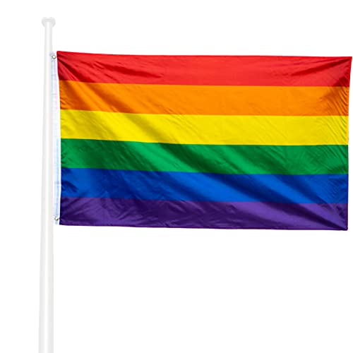 KliKIl Friedensfahne Regenbogen flagge 90x150cm - LGBT Flagge - leuchtenden Farben und UV-beständig – Gay Rainbow Peace Flag von KliKil