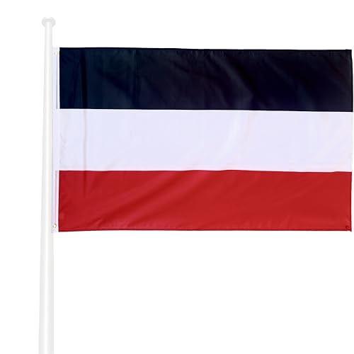 KliKil Deutsche Kaiserflagge groß 150 x 90 cm mit 2 Metallösen zur einfachen Montage, langlebiger Druck, UV-beständig und leichter Wind - Deko Fahne von KliKil