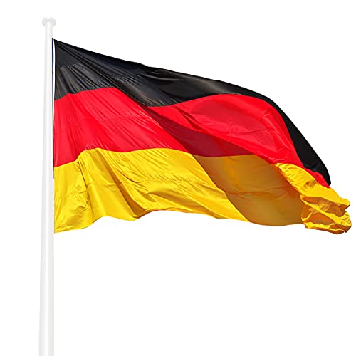 KliKil Deutschland-Flagge - 1 Germany Flag aus nautischem Polyester super resistent gegen Wind und Regen 150x90 cm Premium Version 2024 für Balkon, Outdoor und Garten. German Flag von KliKil