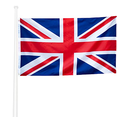 Vereinigtes Königreich flagge 90x150cm - Englisch Flagge Fahnen Fanartikel Wetterfeste Englisch Nationalflagge mit Messingösen leuchtenden Farben und UV-beständig für den Außenbereich United Kingdom von KliKil