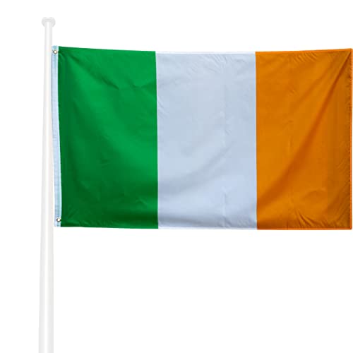 KliKIl Irland flagge 90x150cm - irisch Flagge Fahnen Fanartikel Wetterfeste irisch Nationalflagge mit Messingösen leuchtenden Farben und UV-beständig für den Außenbereich Ireland von KliKil