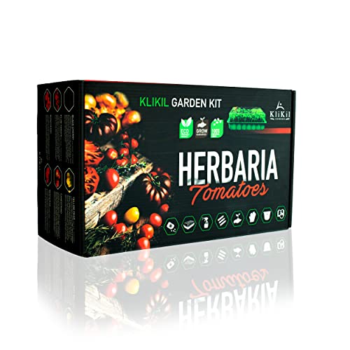 KliKil Bio Gemüse Anzuchtset Tomaten - Herbaria Tomatoes Professionelles Gartenset mit 6 Sorten italienischer Tomatensamen für Ihren urbanen Garten. Originelles Geschenk für Männer und Frauen von KliKil